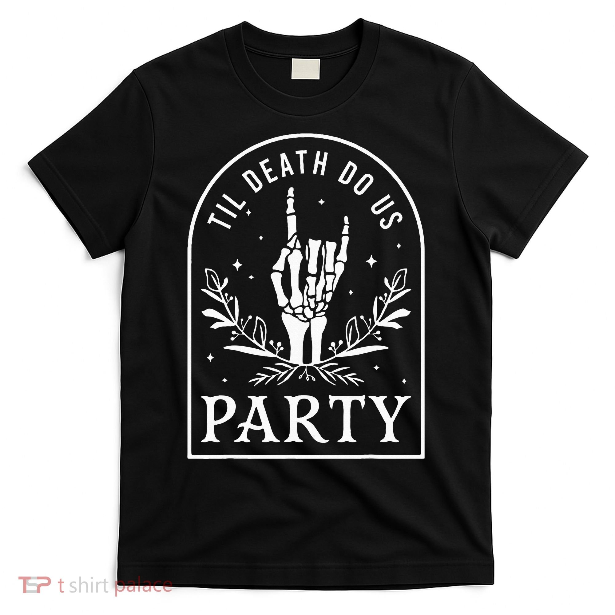 Til Death Do Us Party Retro Halloween Bachelorette Matching T-Shirt