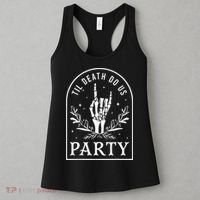 Til Death Do Us Party Retro Halloween Bachelorette Matching Women's Tank Top thumb 3