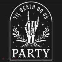 Til Death Do Us Party Retro Halloween Bachelorette Matching Women's Tank Top thumb 5