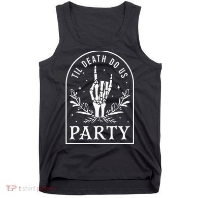 Til Death Do Us Party Retro Halloween Bachelorette Matching Tank Top