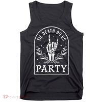 Til Death Do Us Party Retro Halloween Bachelorette Matching Tank Top thumb 0