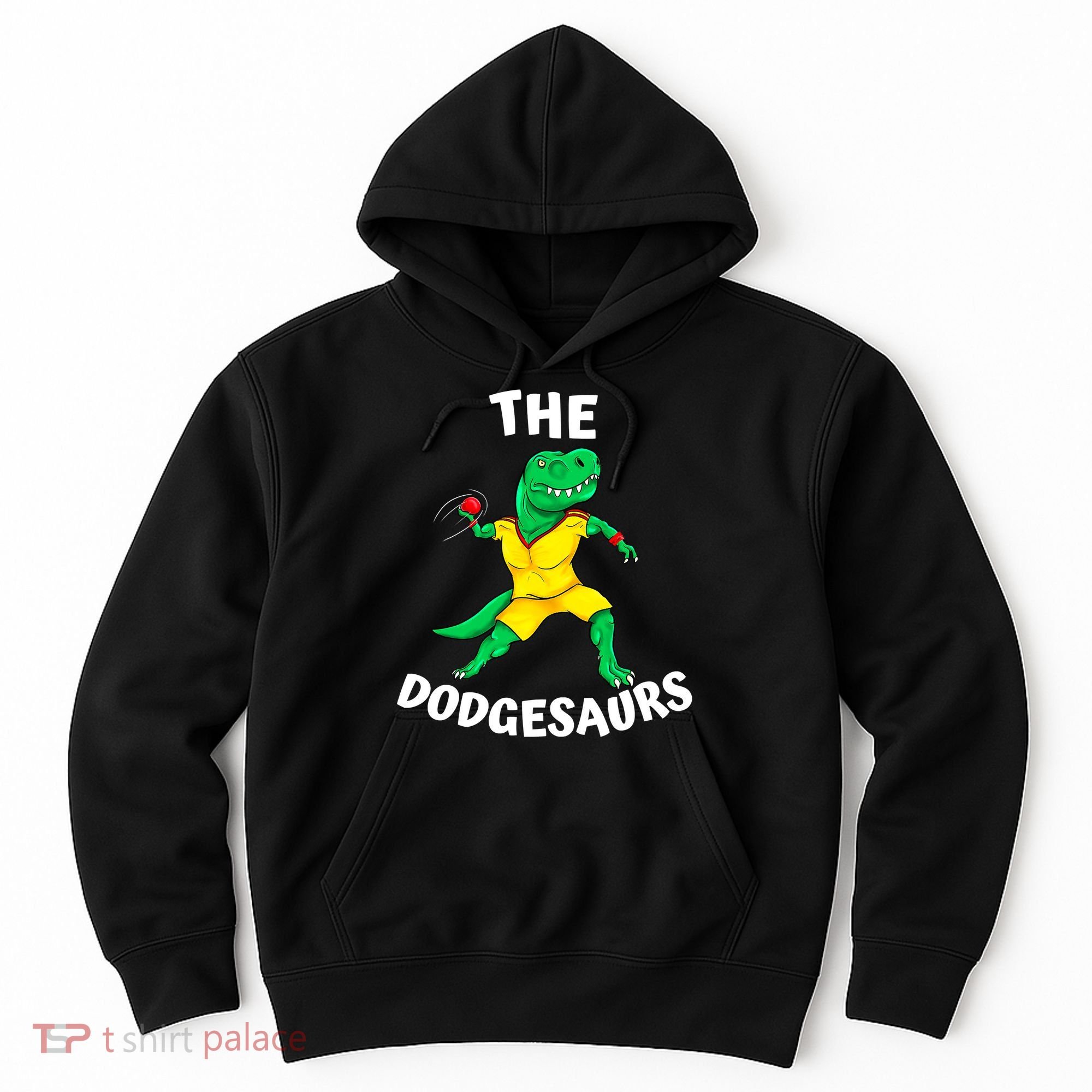 The Dodgesaurs Dodgeball Team Name Funny Dinosaur Dodgeball Hoodie