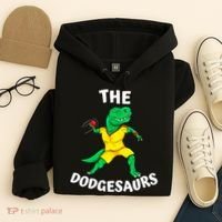 The Dodgesaurs Dodgeball Team Name Funny Dinosaur Dodgeball Hoodie thumb 4