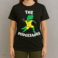 The Dodgesaurs Dodgeball Team Name Funny Dinosaur Dodgeball T-Shirt thumb 4