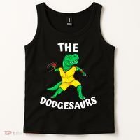 The Dodgesaurs Dodgeball Team Name Funny Dinosaur Dodgeball Tank Top thumb 2