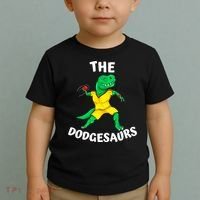 The Dodgesaurs Dodgeball Team Name Funny Dinosaur Dodgeball Toddler T-Shirt thumb 2
