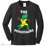 The Dodgesaurs Dodgeball Team Name Funny Dinosaur Dodgeball Kids Long Sleeve Shirt thumb 0