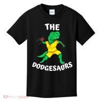 The Dodgesaurs Dodgeball Team Name Funny Dinosaur Dodgeball Kids T-Shirt thumb 0