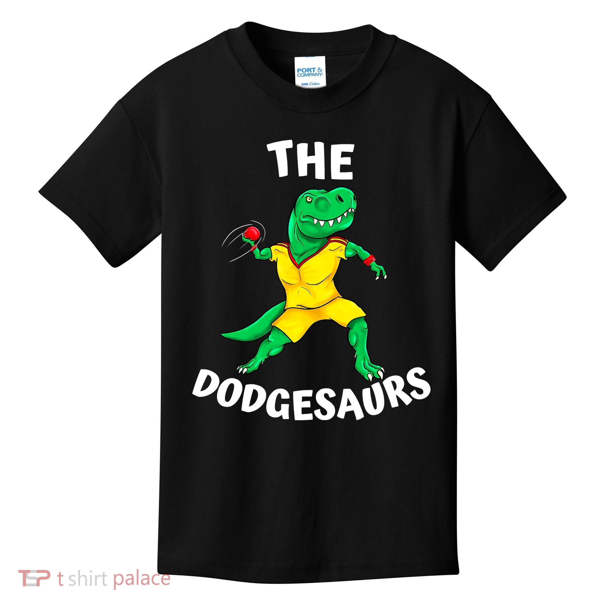 The Dodgesaurs Dodgeball Team Name Funny Dinosaur Dodgeball Kids T-Shirt