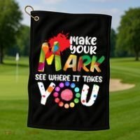 The Dot Day Make Your Mark See Where It Takes You Dot Golf Towel thumb 1