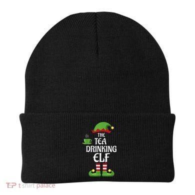 Tea Drinking Elf Family Matching Group Christmas Beanie