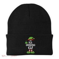 Tea Drinking Elf Family Matching Group Christmas Beanie thumb 0