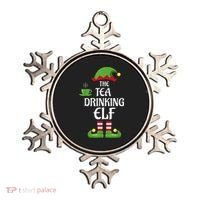 Tea Drinking Elf Family Matching Group Christmas Ornament thumb 0