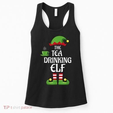 Tea Drinking Elf Family Matching Group Christmas Women's Tank Top