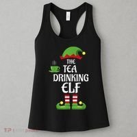 Tea Drinking Elf Family Matching Group Christmas Women's Tank Top thumb 3
