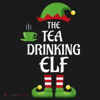 Tea Drinking Elf Family Matching Group Christmas Baby Bodysuit thumb 2
