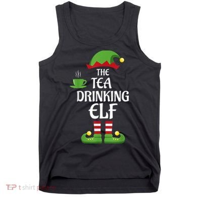 Tea Drinking Elf Family Matching Group Christmas Tank Top