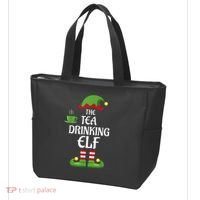 Tea Drinking Elf Family Matching Group Christmas Tote Bag thumb 3