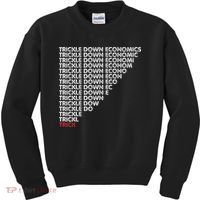 Trickle Down Economics Trick Funny Economic Sarcastic Humor Kids Sweatshirt thumb 0