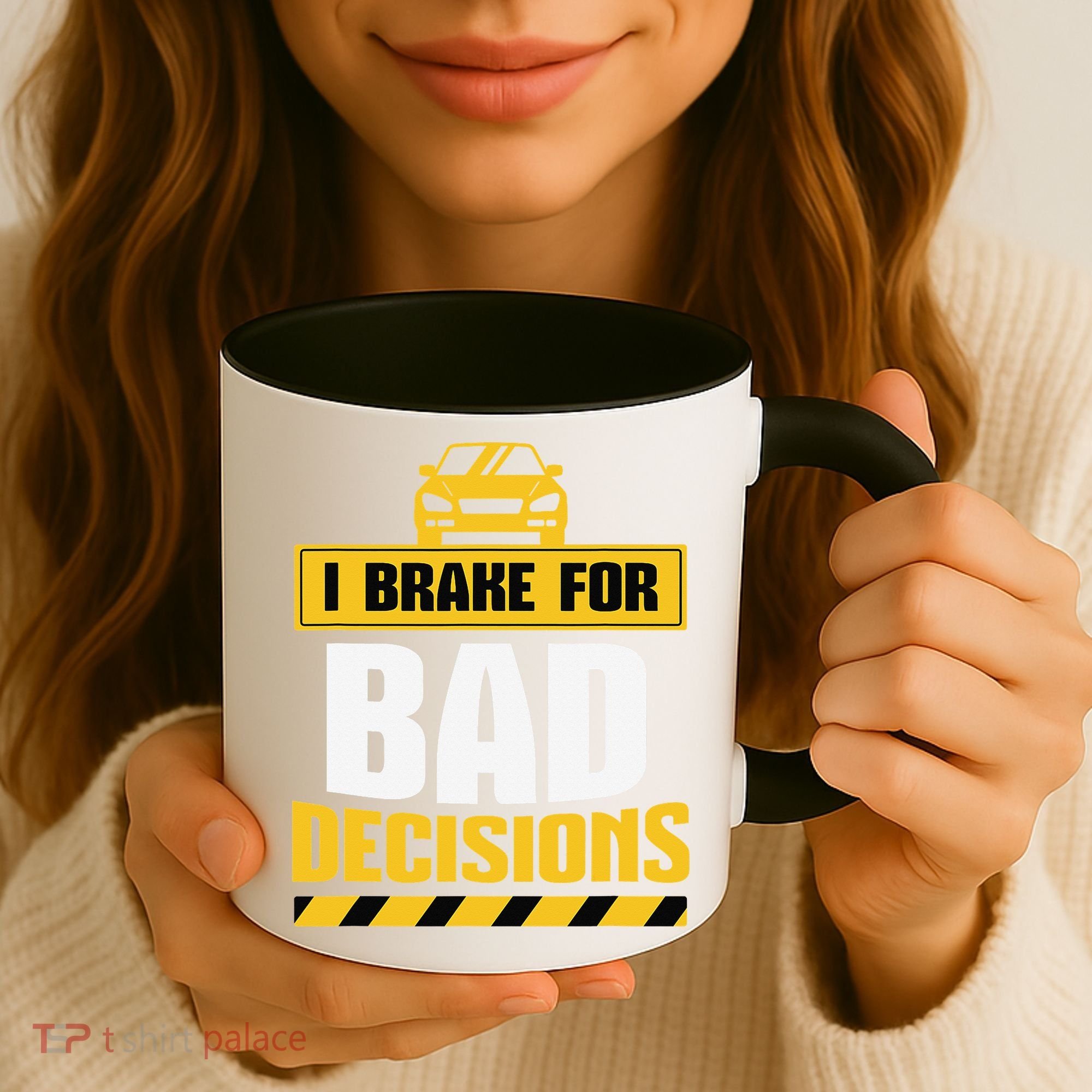 Teacher Driving Education Fun Quote I Brake For Bad Coffee Mug