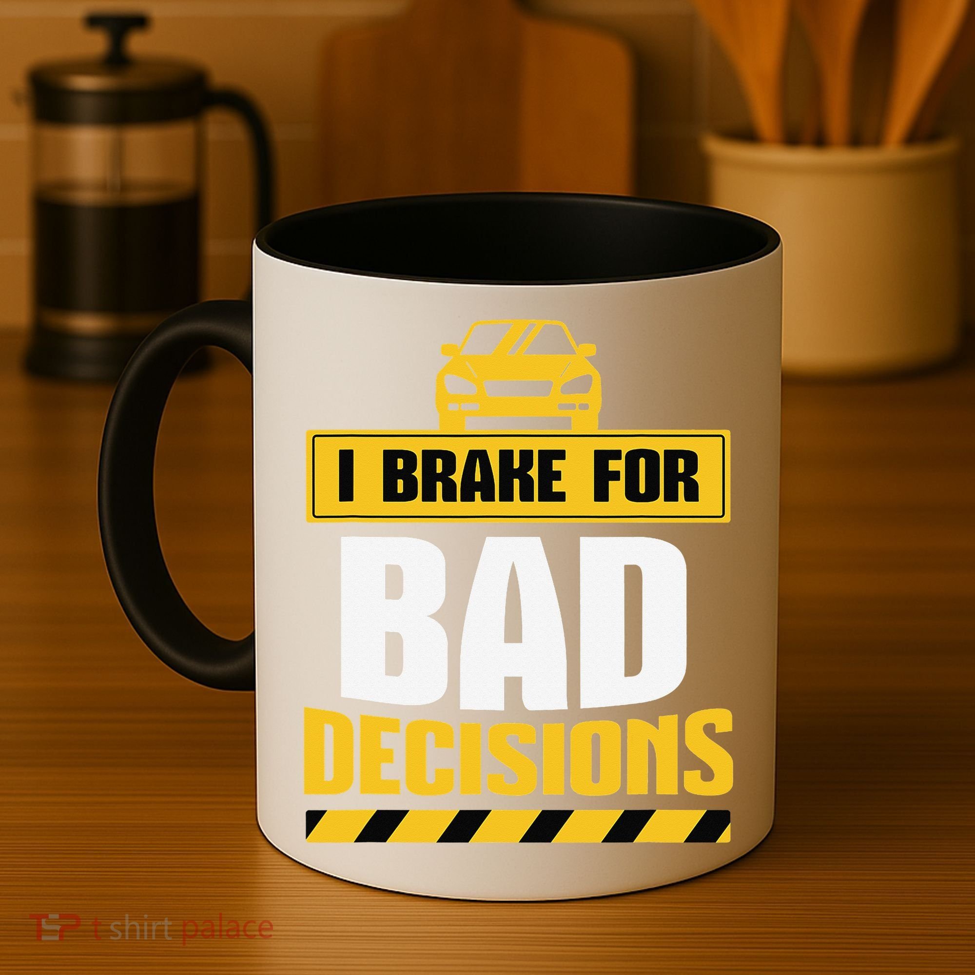 Teacher Driving Education Fun Quote I Brake For Bad Coffee Mug