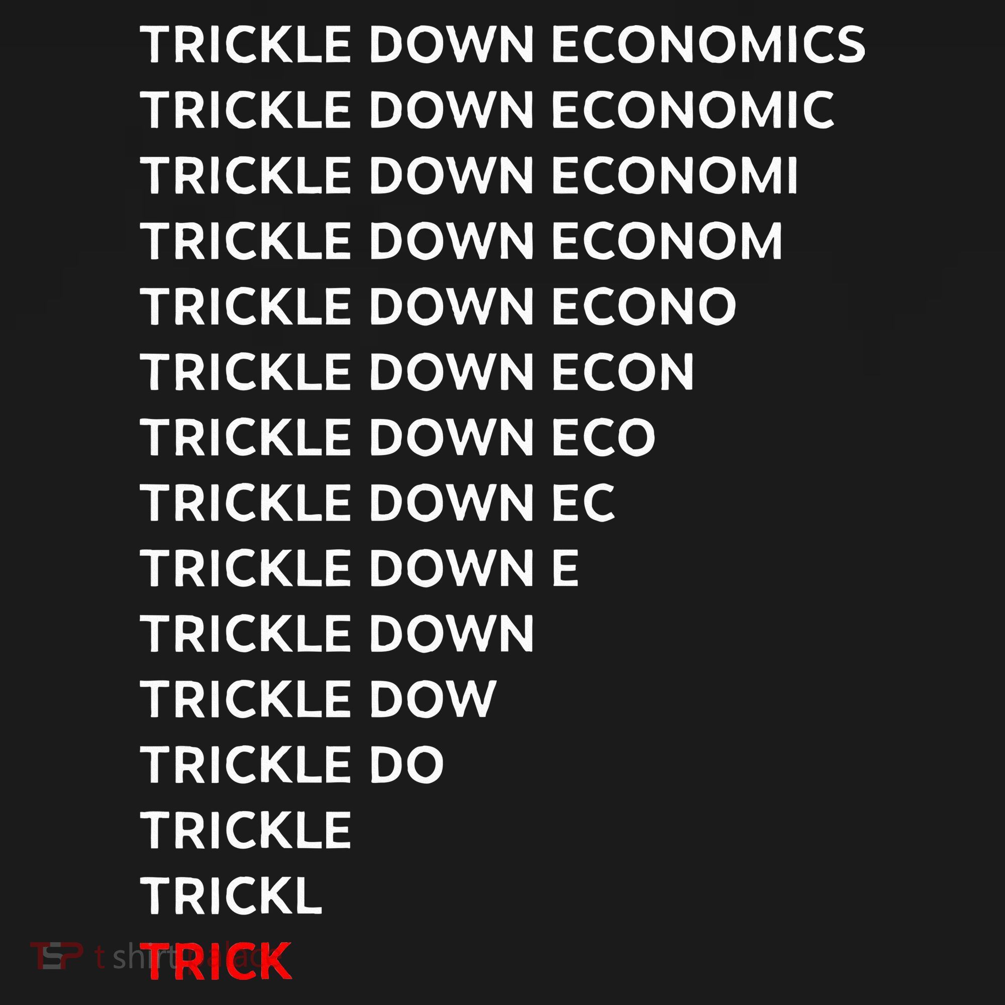 Trickle Down Economics Trick USA-Made Doggie Bandana