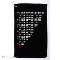 Trickle Down Economics Trick Golf Towel thumb 0