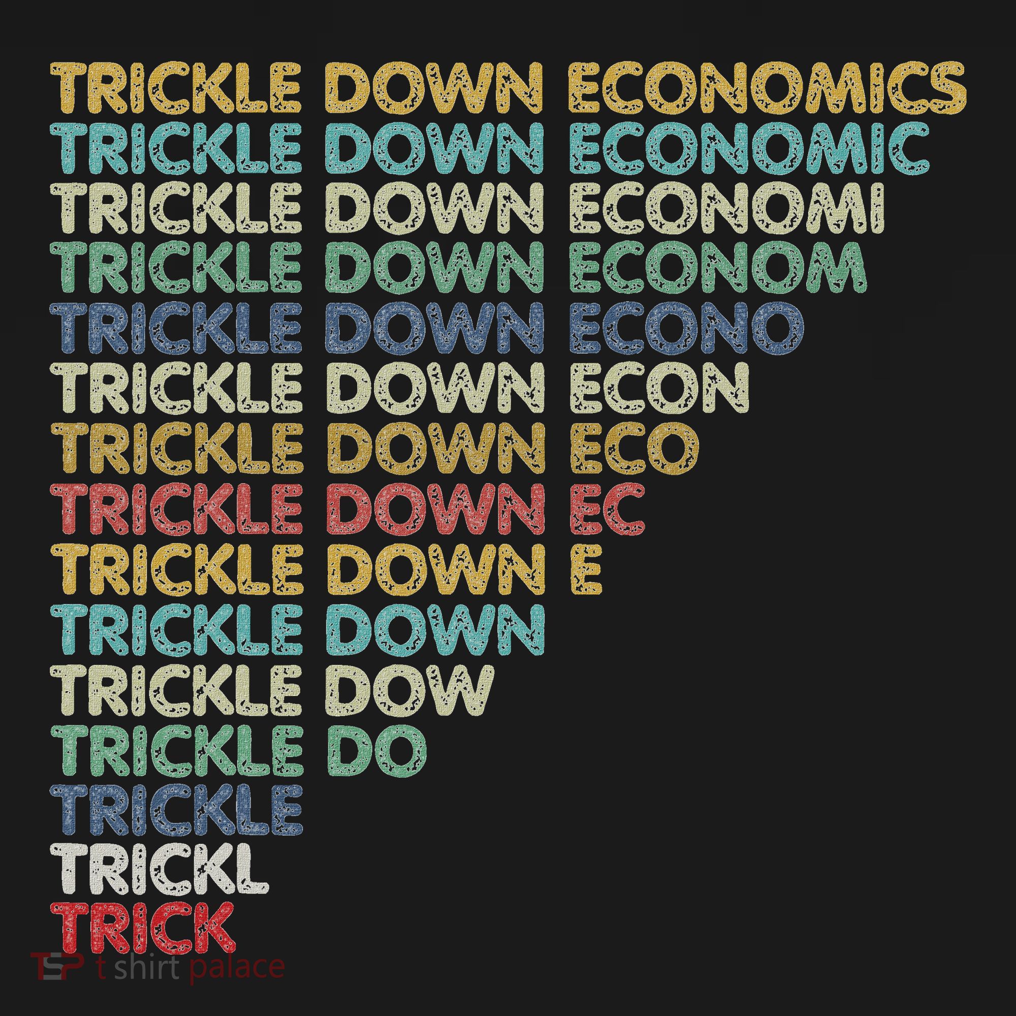 Trickle Down Economics Trick USA-Made Doggie Bandana