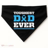 Toughest Dad Ever Prostate Cancer Awareness Support USA-Made Doggie Bandana thumb 0