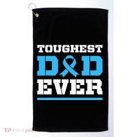 Toughest Dad Ever Prostate Cancer Awareness Support Golf Towel thumb 0