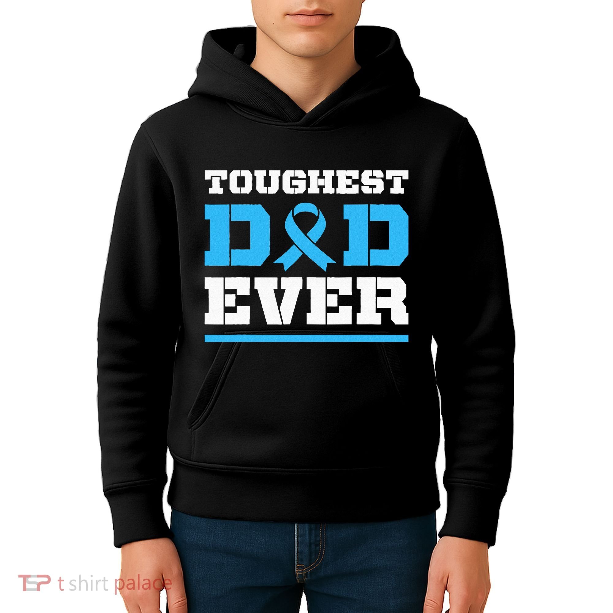 Toughest Dad Ever Prostate Cancer Awareness Support Kids Hoodie