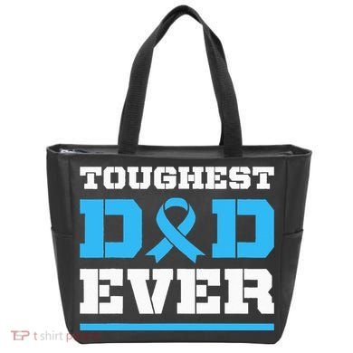 Toughest Dad Ever Prostate Cancer Awareness Support Tote Bag
