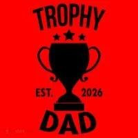 Trophy Dad Est 2026 Santa Hat thumb 1