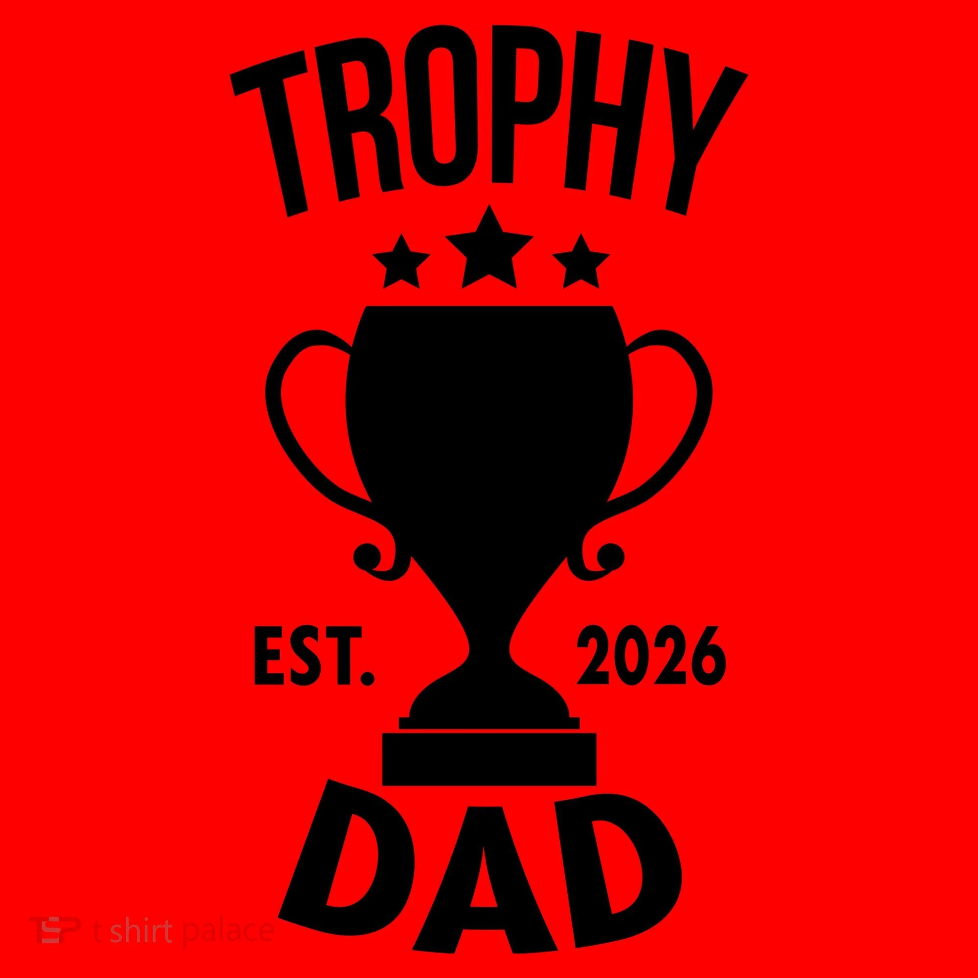 Trophy Dad Est 2026 Santa Hat