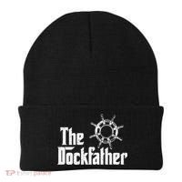 The Dockfather Funny Boating Fishing Boat Dad Captain Boater Meaningful Gift Beanie thumb 0