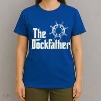 The Dockfather Funny Boating Fishing Boat Dad Captain Boater Meaningful Gift T-Shirt thumb 4