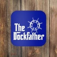 The Dockfather Funny Boating Fishing Boat Dad Captain Boater Meaningful Gift Coaster thumb 0