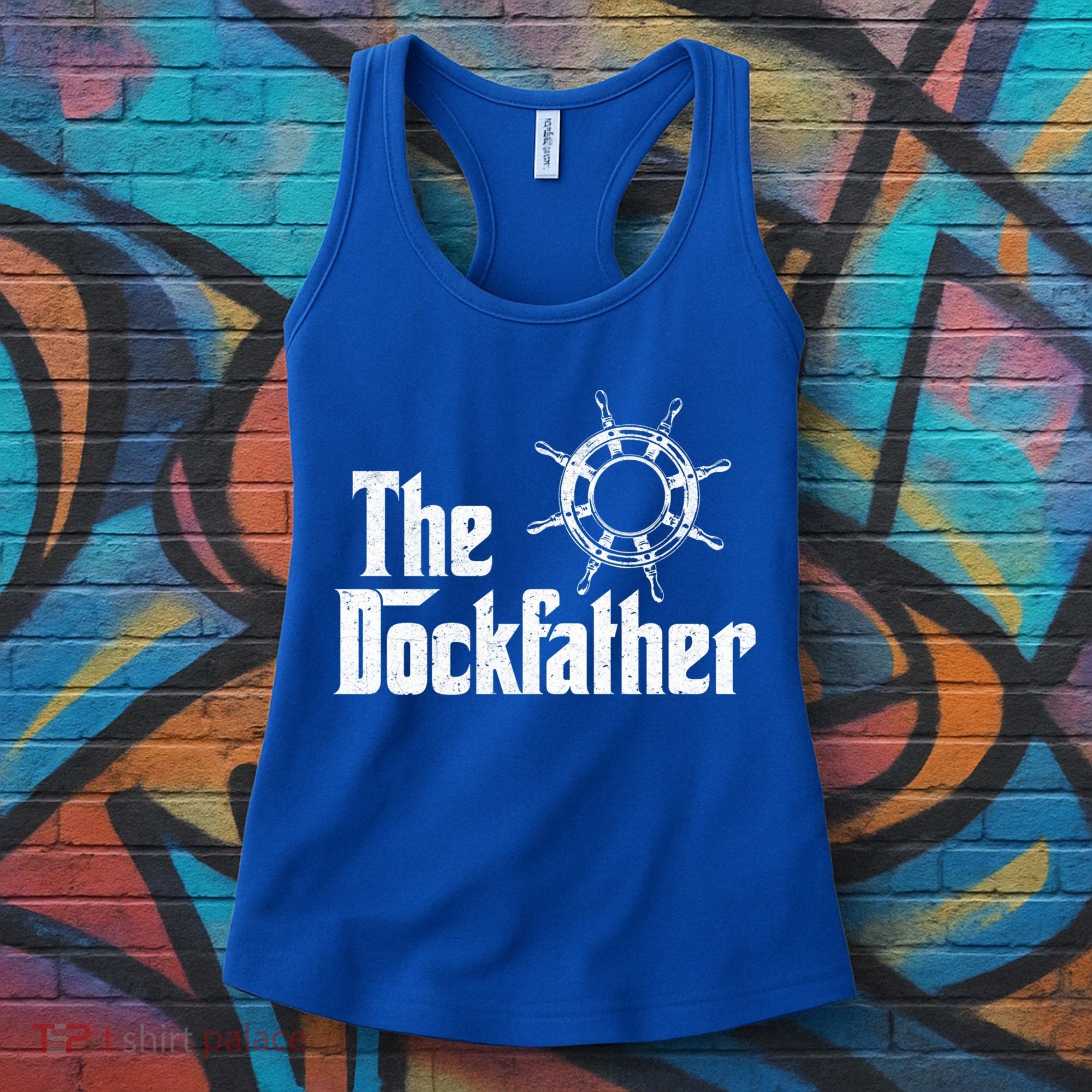 The Dockfather Funny Boating Fishing Boat Dad Captain Boater Meaningful Gift Women's Tank Top
