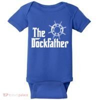The Dockfather Funny Boating Fishing Boat Dad Captain Boater Meaningful Gift Baby Bodysuit thumb 0