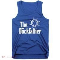 The Dockfather Funny Boating Fishing Boat Dad Captain Boater Meaningful Gift Tank Top thumb 0