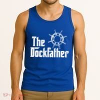 The Dockfather Funny Boating Fishing Boat Dad Captain Boater Meaningful Gift Tank Top thumb 3