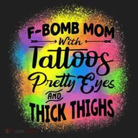 Tie Dye F Bomb Mom With Tattoos Pretty Eyes And Thick Thighs Beanie thumb 2