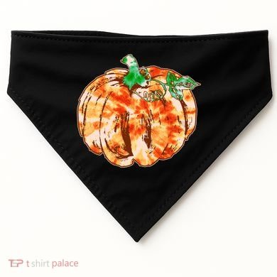 Tie Dye Fall Autumn Pumpkins USA-Made Doggie Bandana