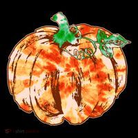 Tie Dye Fall Autumn Pumpkins USA-Made Doggie Bandana thumb 2