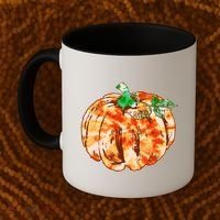 Tie Dye Fall Autumn Pumpkins Coffee Mug thumb 2