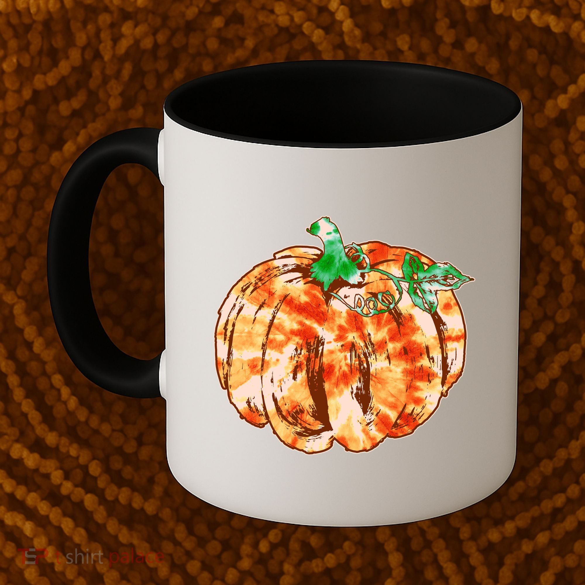 Tie Dye Fall Autumn Pumpkins Coffee Mug