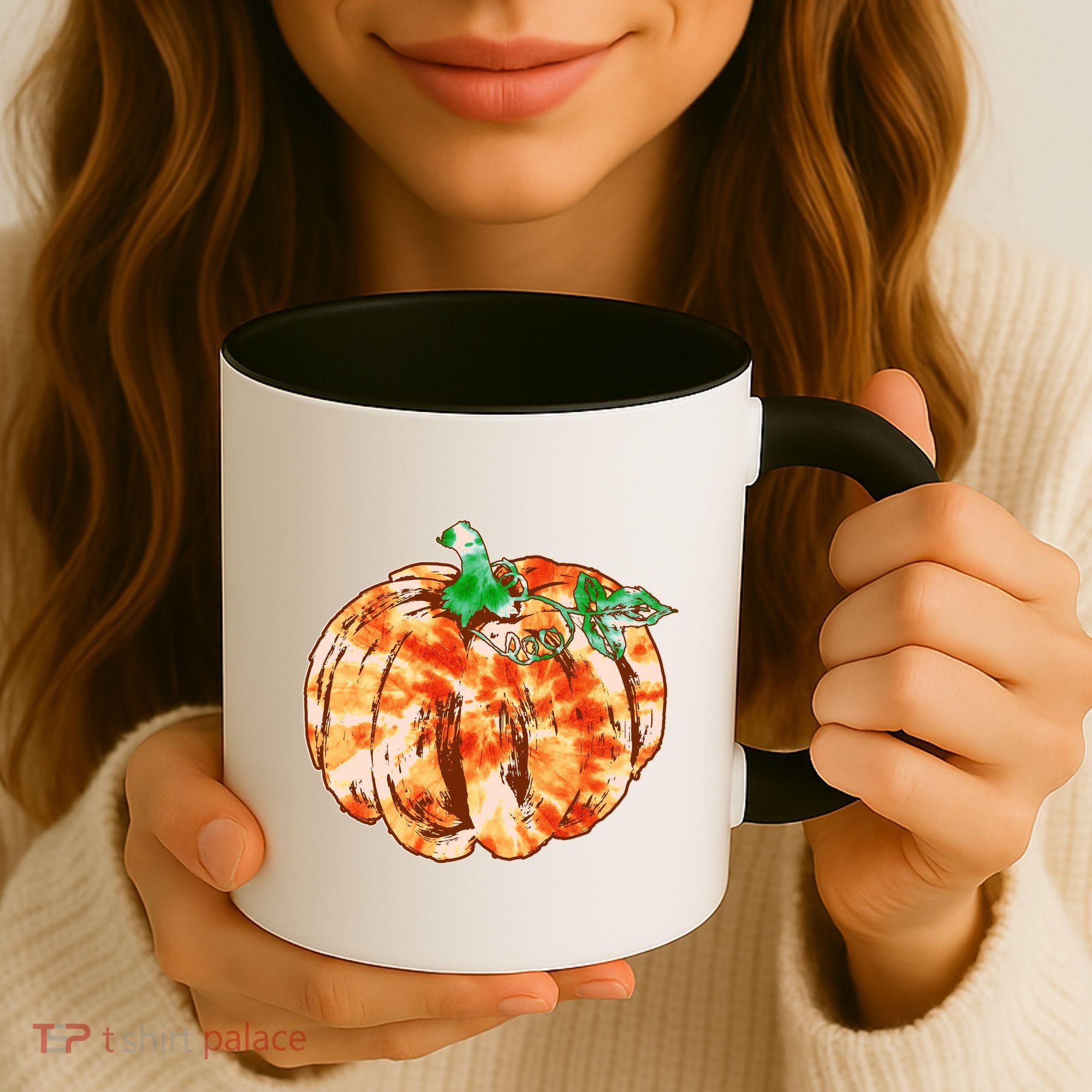 Tie Dye Fall Autumn Pumpkins Coffee Mug