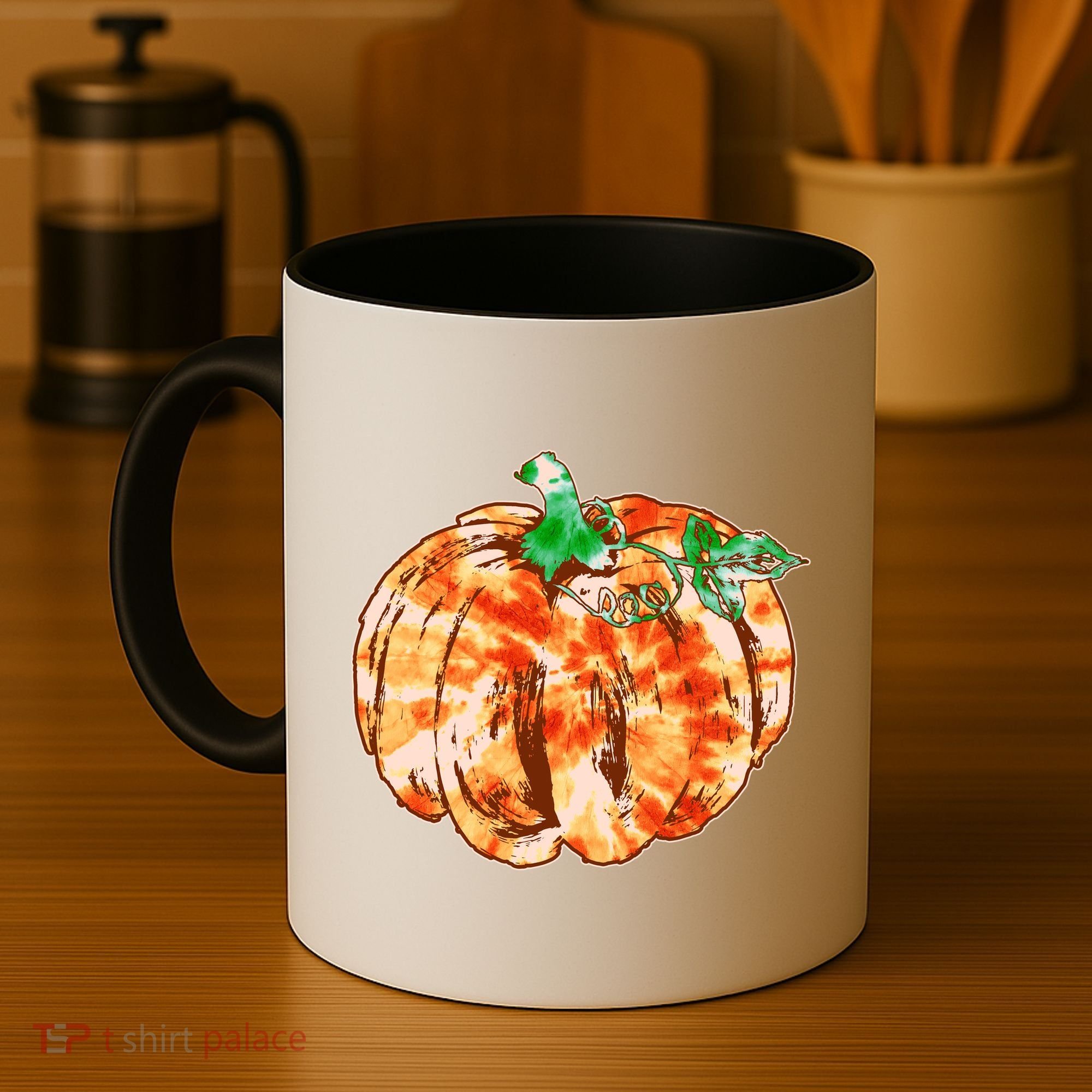 Tie Dye Fall Autumn Pumpkins Coffee Mug