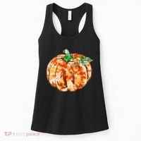 Tie Dye Fall Autumn Pumpkins Women's Tank Top thumb 0
