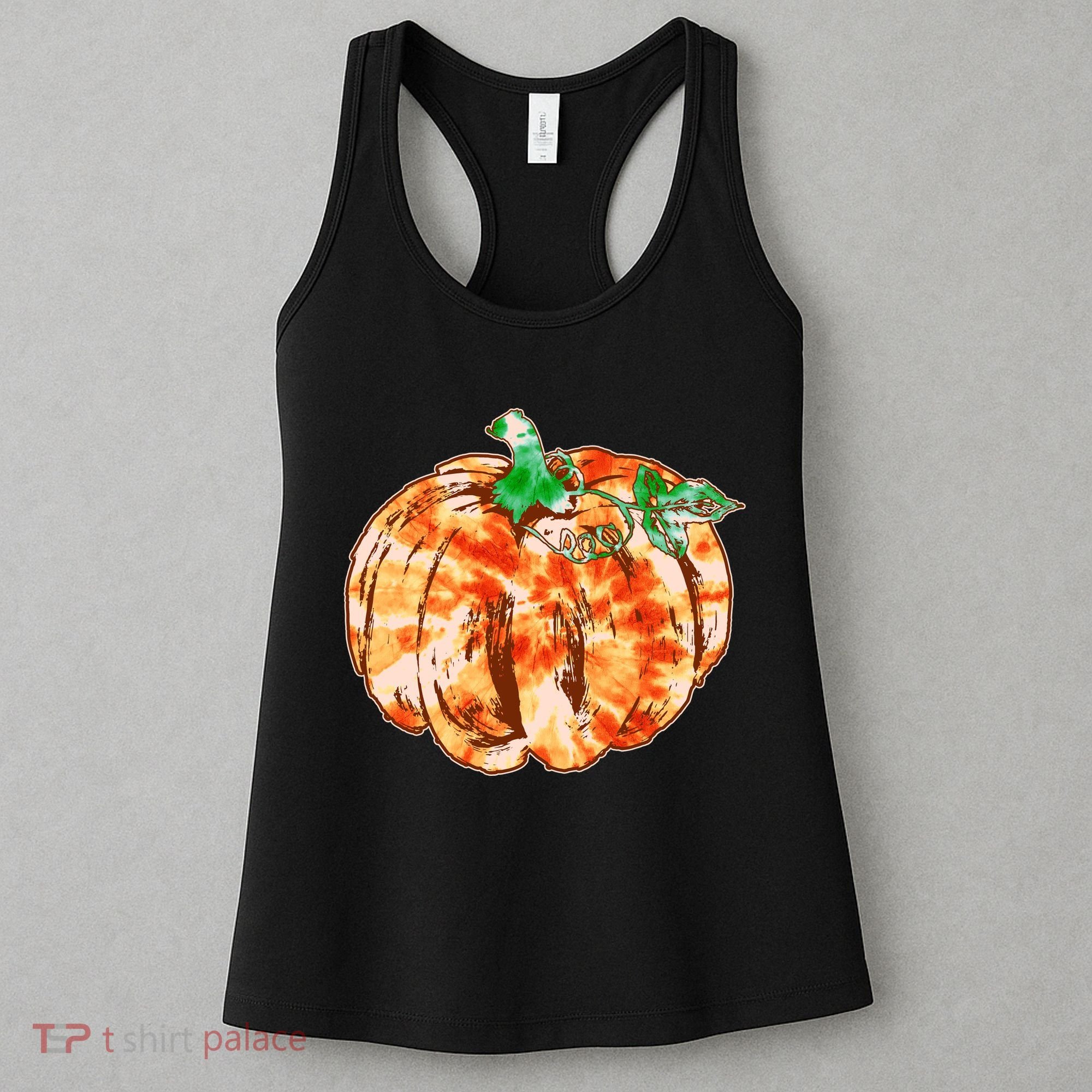 Tie Dye Fall Autumn Pumpkins Women's Tank Top